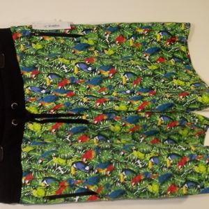 2(X)IST - MEN'S TROPICAL PARAKEET PRINT SHORTS
